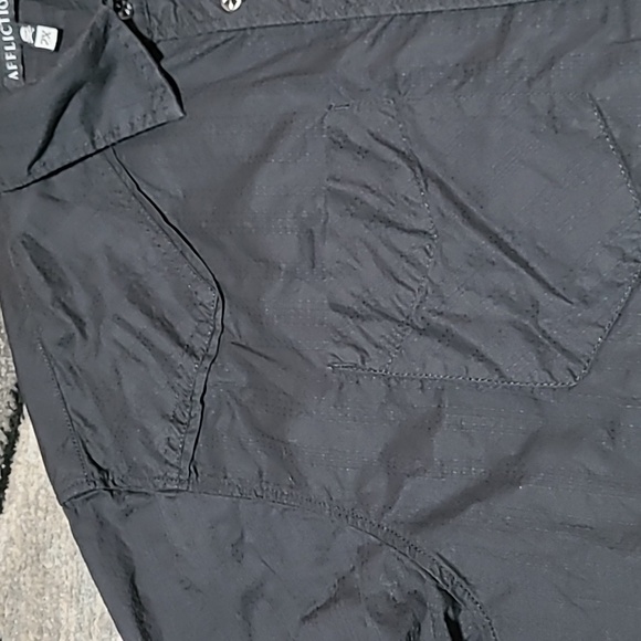 AFFLICTION EMBROIDERED BUTTON-DOWN BLACK LONG-SLEEVE SHIRT - Picture 10 of 16